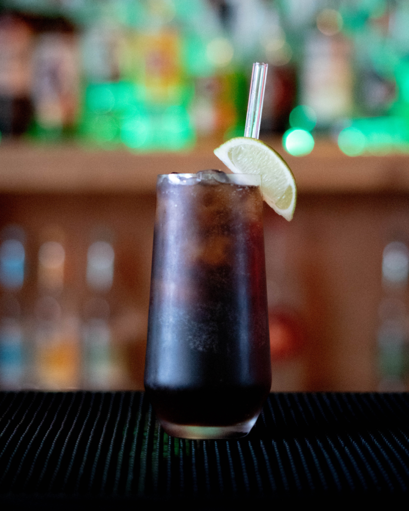 The Cola Tic on a bar top.