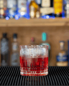 The Negroni Sbagliato on a home bartop.