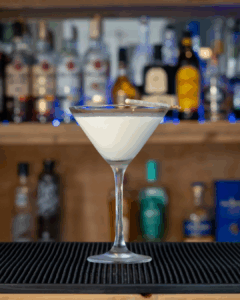The White Chocolate Martini on a home bartop