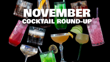 November Cocktail Round-Up with the Black and White Russian, Classic Martini, Sidecar, Americano, Appletini and Wicked Inspired Cocktails and Mocktails