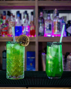 The Green Wicked Cocktail: The Elphaba Cocktail and The Green Wicked Mocktail: The Elphaba Mocktail