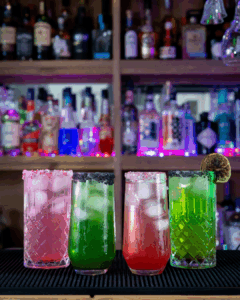 The Pink Wicked Cocktail: The Glinda Cocktail, The Green Wicked Mocktail: The Elphaba Mocktail, The Pink Wicked Mocktail: The Glinda Mocktail and The Green Wicked Cocktail: The Elphaba Cocktail