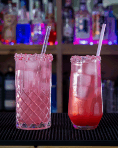 The Pink Wicked Cocktail: The Glinda Cocktail and The Pink Wicked Mocktail: The Glinda Mocktail