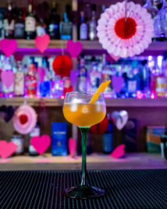 The Between the Sheets cocktail on a home bar