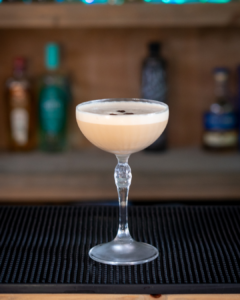 The Cappuccino Martini on a home bar top