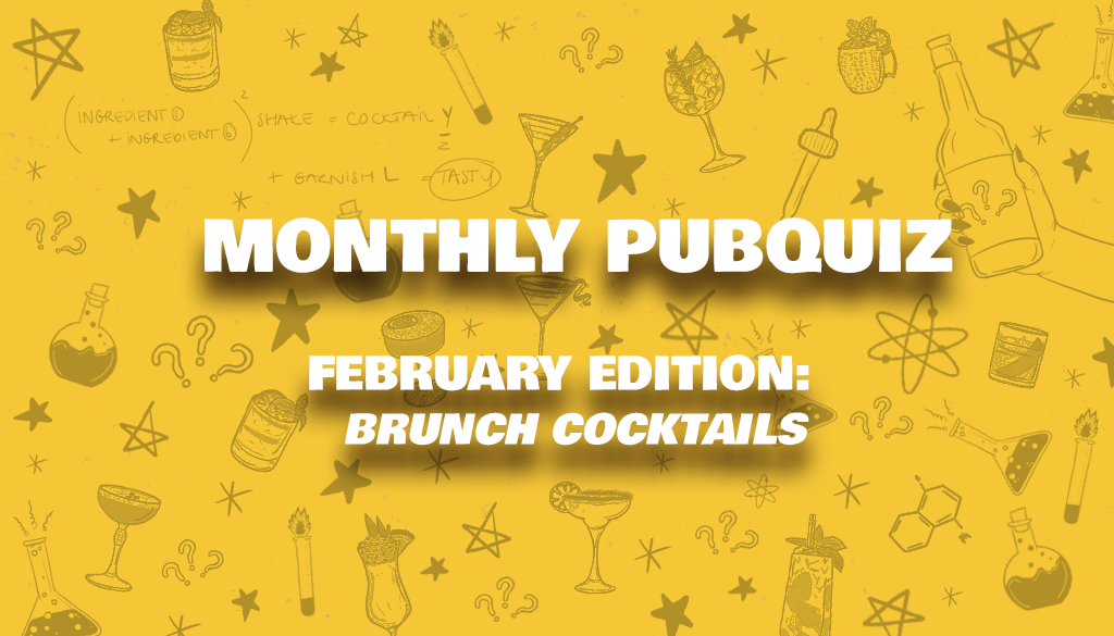 Monthly PubQuiz February brunch cocktails including the mimosa