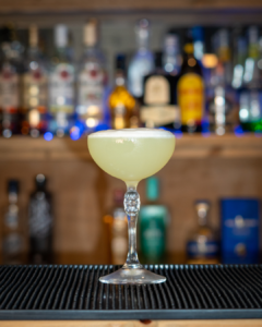 The Pisco Sour on a home bar top