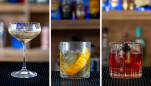 The Classic Martini, The Old Fashioned, The Boulevardier